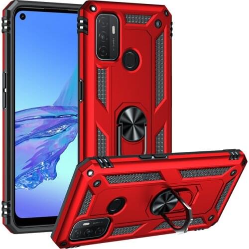 Heavy Duty Rugged Cover Ring Bracket Magnetic Holder Shockproof Kickstand case for Oppo A53/Oppo A53S/Oppo A32 4G