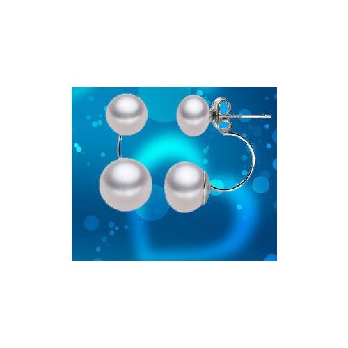 New Arriver 100% Genuine Freshwater Pearl Earring 925 Sterling Silver Stud Earrings White Pink Purple Natural Color Pearl Jewelr