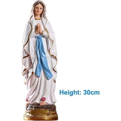 Resin Madonna Blessed Saint Virgin Fatima Our Lady of Lourds Mary Statue Figure Christ Tabletop Statue Figurine