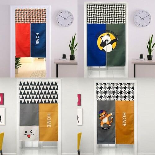Nordic Fabric Curtain Bedroom Kitchen Half Panel Curtain Geomantic Tube Curtain Doorway Hanging Curtain Home Decoration