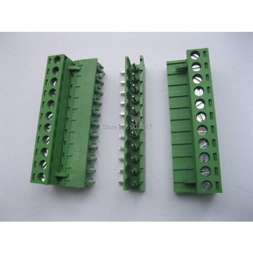 Angle 11 way/pin 5.08mm Screw Terminal Block Connector Pluggable Type Green 50 Pcs Per Lot HOT Sale