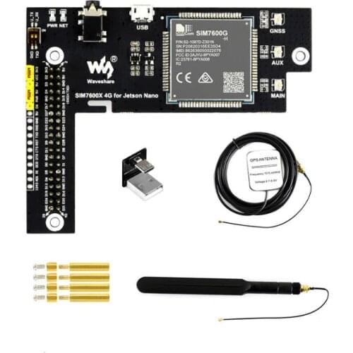 Waveshare SIM7600G-H 4G / 3G / 2G / GNSS Module for Jetson Nano, LTE CAT4, Global Applicable