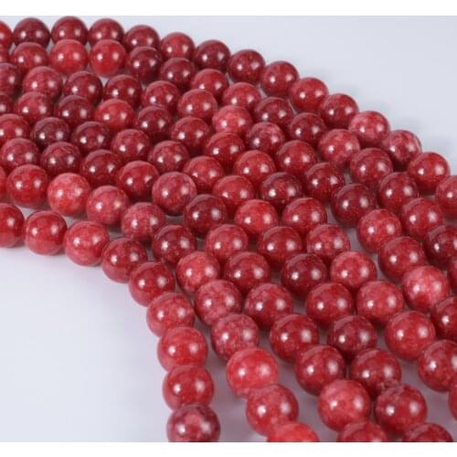 6-10 mm Red Coral Crystal Loose Beads Charm Jewelry Findings Women Handmade Bracelet Accessory Diy String Beads Making Supplies