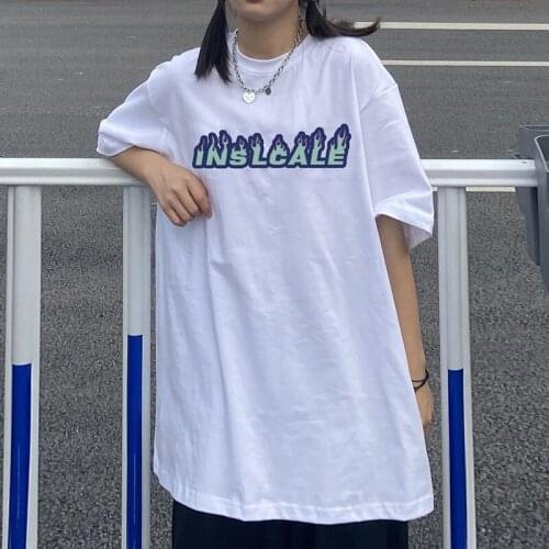 Women T-Shirts Harajuku Goth Punk Print Short Sleeve Plus Size Tee Shirt Femme Oversized T Shirt Female Streetwear Tops Clothes