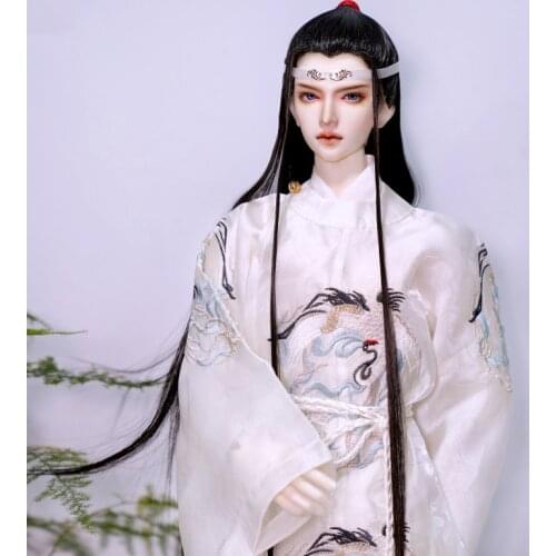 1/3 BJD Wig Ancient Costume Hanfu Long Hair Vintage Samurai Wigs For BJD/SD SD13 SD17 SSDF Strong Uncle Doll Accessories C1111