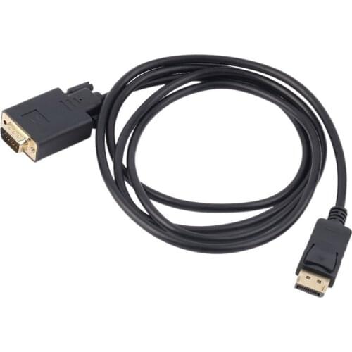 1.8M DP Display Port Male to VGA Male RGB D-SUB Cable Adapter HDTV New Wholesale