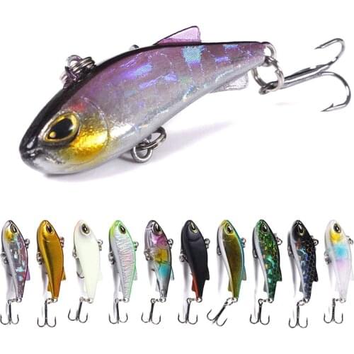 1Pcs Fishing Lure Minnow Wobbler Bass Trolling Artificial 40mm/4g Sinking Vib Hard Bait Crankbait Carp Pesca Fishing Tackle