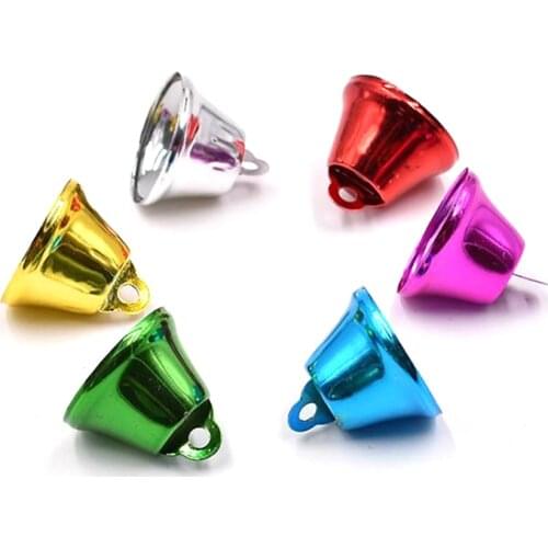 10PCS Colorful Copper Gold Plated Bells DIY Handmade Jewelry Accessories Home Party Wedding Decoration Christmas Tree Ornaments