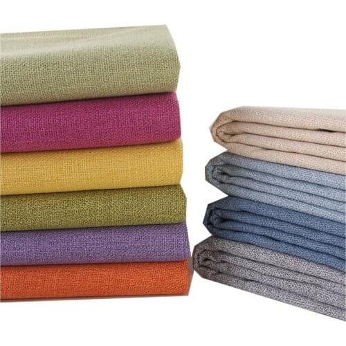 100x148cm Linen Cotton Fabric For Patchwork Quilting Thick Linen Cloth For Sofa Material DIY Curtain Canvas Cushion Tablecloth