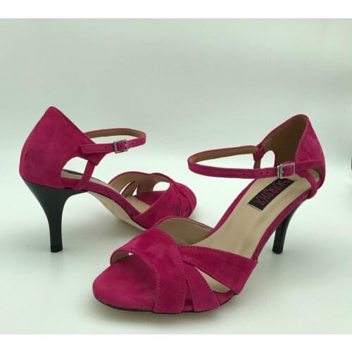 7.5cm heel Classical Flamenco Dance Shoes Argentina Tango Shoes pratice shoes wedding shoes T627395RS Leather Hard Sole