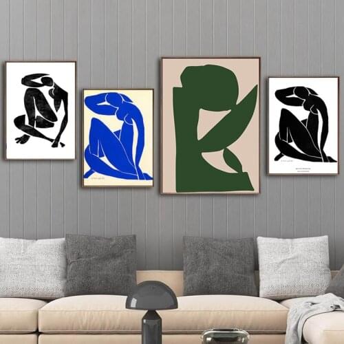 Abstract Home Decoration Canvas Art Painting French Henri Matisse Blue Nude Poster Hd Print Wall Picture For Living Room bedroom
