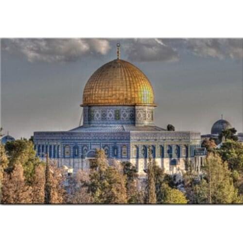 5d Diy Diamond Painting Masjid Picture Cross Stitch Muslim Islamic Texts Diamond Embroidery Full Square round Drill Mosaic CV116