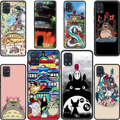 Studio Ghibli Spirited Totoro Cover For Samsung Galaxy M31s M31 Prime M51 M21 M11 M01 F41 A9 A7 2018 Fundas Black Cases Shell