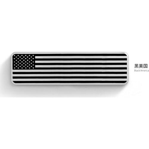 Black American Flag Auto Emblem Badge Motorcycle Decals Sticker Fairing Car Accessories