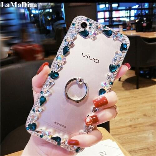 For Samsung S6 S7 S8 S9 S10 S11 Plus Lite Note 5 8 910 Glitter Crystal Rhinestone Bling Case With Ring Stand Case Luxury Diamond