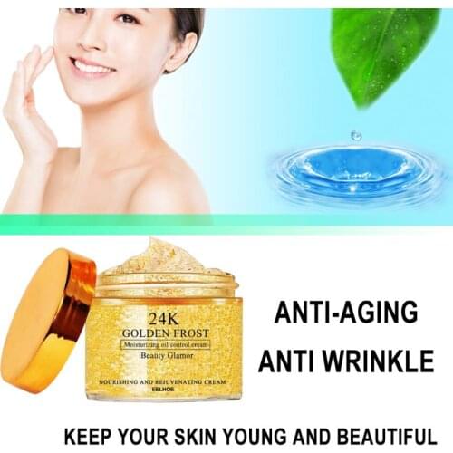 Face Cream Collagen Anti-Wrinkle Whitening 24K Gold Facial Cream For Dry Skin Care Remove Wrinkles Night Day Moisturizer TSLM2