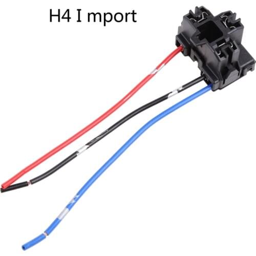 Import H4 Car Halogen Bulb Socket Power Adapter Plug Connector Wiring Harness