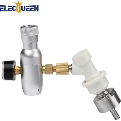 Homebrew CO2 Charger Kit Premium Mini Co2 Regulator with Carbonation Cap,0-60 PSI Premium Regulator with Ball Lock Gas Connector