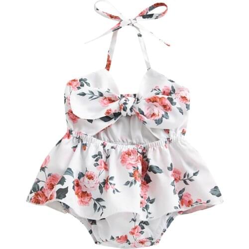 Ma&Baby 0-24M Flower Newborn Girls Rompers Bow Hollow Out Jumpsuit Infant Toddler Girl Clothing Costumes DD15