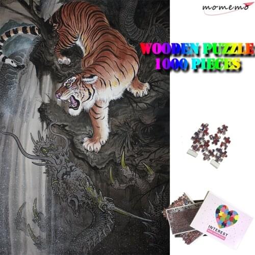 MOMEMO Dragon and Tiger Jigsaw Puzzle for Puzzle Enfant Wooden Puzzle 1000 Pieces Chinese Style Adults Brain Teaser Puzzle Toys