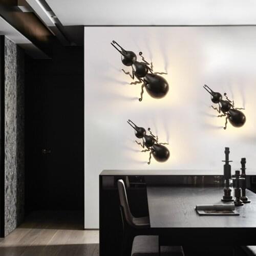 Childrens Room Insect Wall Lamps Creative Bar Restaurant led Decorative Wall Light Bedroom Aisle Corridor Art Lamp For Bedroom