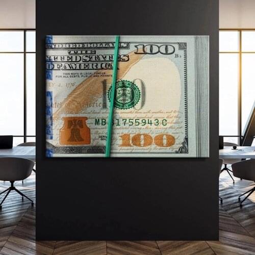 Rubberband Racks Money Dollars Canvas Paintings Wall Art Posters and Prints Wall Pictures For Living Room Home Cuadros Decor
