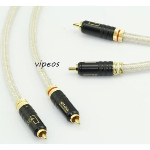 New QED Signature 1M or 1.5M 1Pair OFC Silver-Platedr Gold Plated RCA Audio Interconnect Cable