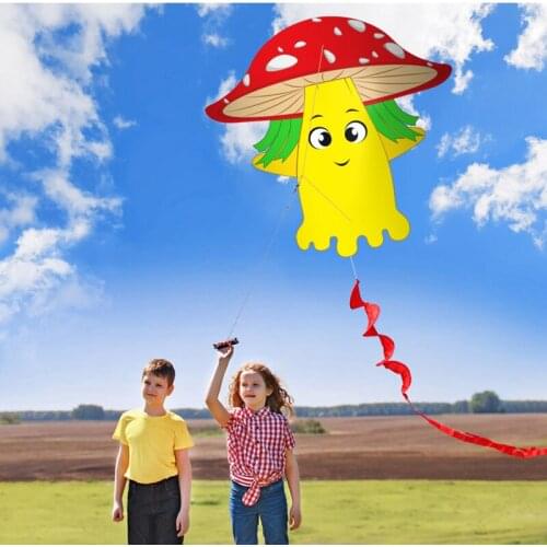 New High Quality Single Line Mushroom Kite Sports Beach With Handle and String Easy to Fly