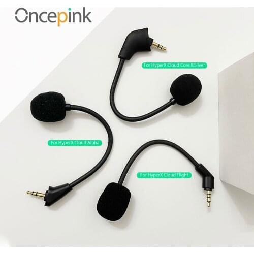 Oncepink Replacement Microphone For HyperX Cloud Core,II,Silver,Flight,Alpha Headphone Earphones Accessories