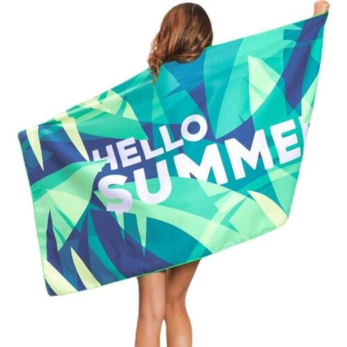 Unisex Beach Towel Adults Letter Starry Sky Print Water Absorbent Bathing Towel Large Beach Mat for Women Men