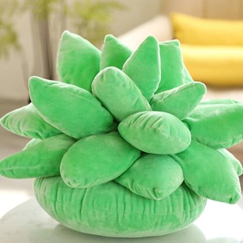 Succulent Plants Plush Stuffed Potted Flowers Pillow Chair Toys Soft Cartoon Plant Lovers Birthday Gift Stuffed Doll Creative
