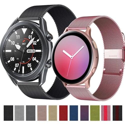 Milanes Strap Forr Samsung Galaxy watch 3 45mm 41mm Smart Watch Bands Metal Replaced Strap For Active 2 44mm 40mm Watchband