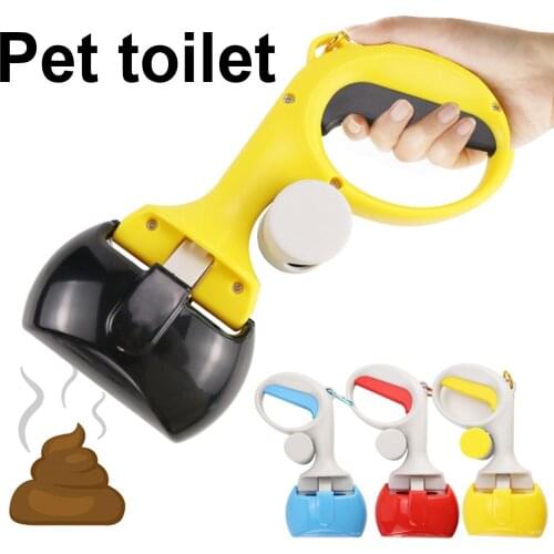 Puppy Cat Pit Picker Portable ABS Dog-Poop Shovel with Garbage Bag Pet Tipper Outdoor Shovel Cleaning Pet Dog-Poop Pickup Tool