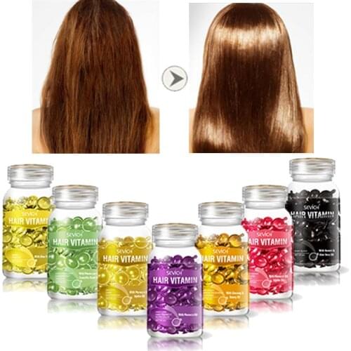Hair Vitamin Capsule Smooth Keratin Treatment Serum Mask Moroccan Oil Repair Damaged Hair Care Products Hair Loss Argan Morocco