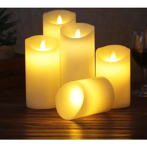 Candle Lights Battery Operated LED Flameless Candles Light for Festival Romantic Dinner Christmas Wedding Decoration, 1 Pack