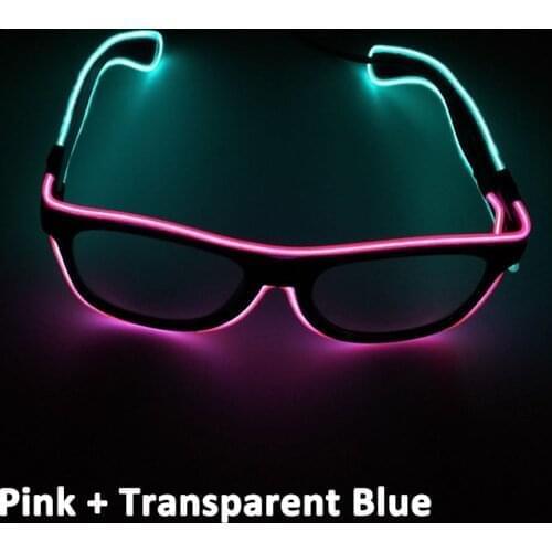 Luminous LED Glasses Neon Party Decoration Glowing EL Wire Sunglasses For Halloween Birthday Party Supplies