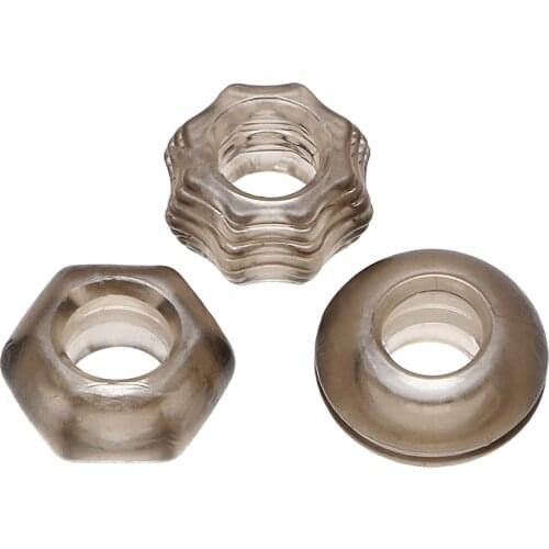 IKOKY Penis Rings Penis Enlargement Sleeve 3Pieces/set Sex Toys For Men Extender Ring Adult Products Cock Ring for Penis