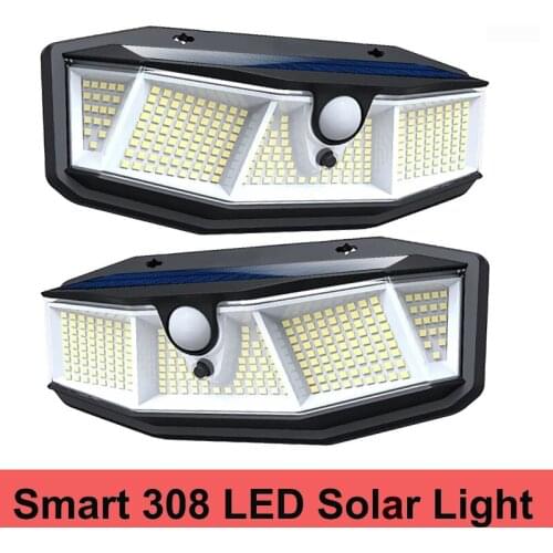 308 LED Solar Light Outdoor Solar Lamp with Motion Sensor Light SunLight 3 Modes Street Lamp LED Spotlight for Garden Decoration