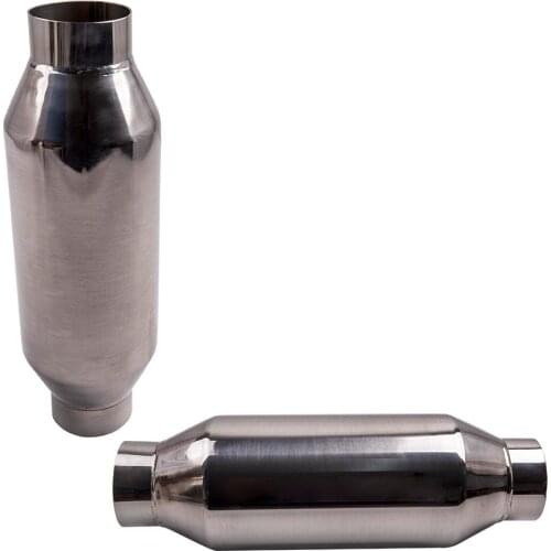 Universal Exhaust Mufflers 2.5" Inlet & Outlet 12" Length Universal Durable 2pcs