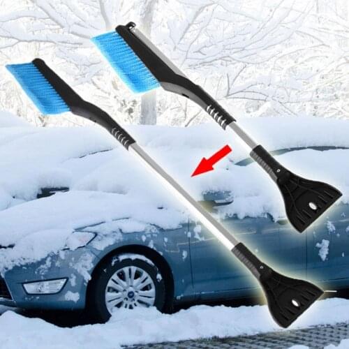 Universal Extendable Car Snow Ice Scraper Vehicle Windshield Windscreen Snow Shovel Removal Brush Cleaning Tool