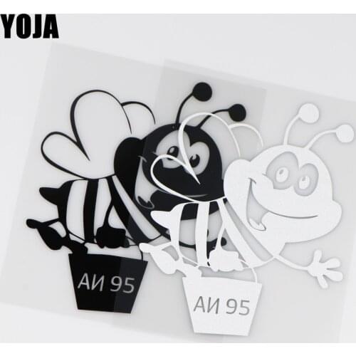 YOJA 9.8X13CM Bee AI-95 Car Sticker Funny Cartoon Vinyl Decal Lovely Animal ZT2-0050