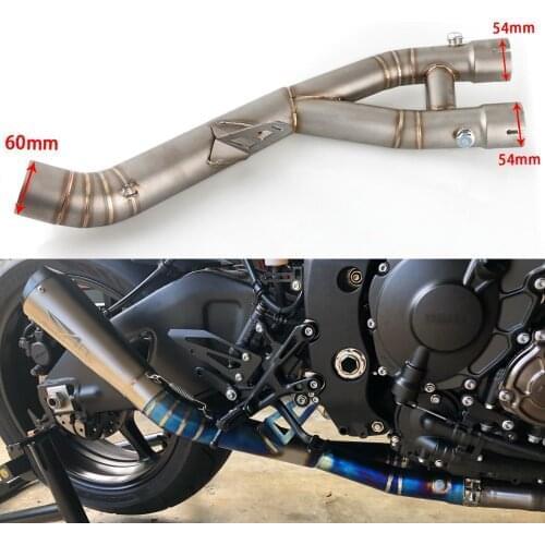 Motorcycle Exhaust Pipe Escape For Yamaha R1 YZF R1 MT10 FZ10 MT FZ 10 2015-2019 Modified Middle Connecting Silp On Muffler Tube