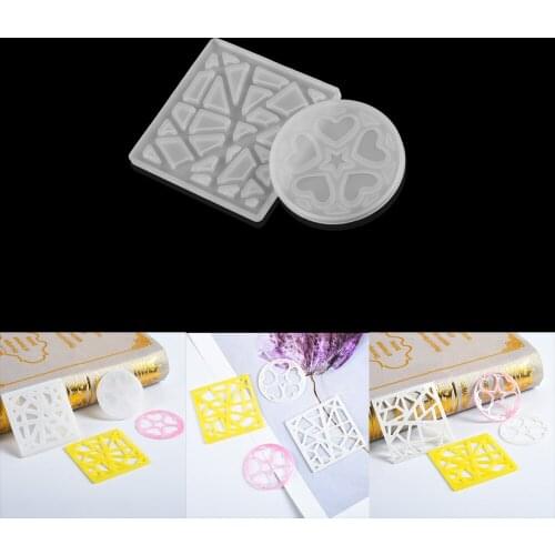1Pcs Crystal Epoxy Resin Mold Irregular Love Heart Printing Casting Mould Handmade DIY Crafts Pendant Making Tools