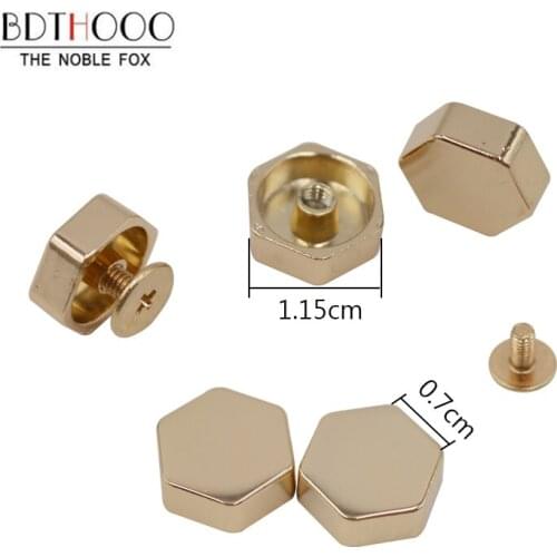 10sets Metal Rivets Bags Bottom Screw for Leather Buttons Screw for Shoes Bags Clothes Hardware Belt For Bag Feet Accessories