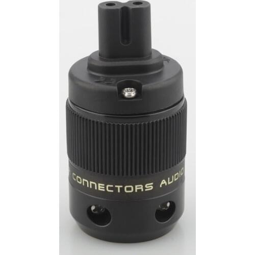 2pcs Audiocrast Rhodium Figure 8 C7 Power Plug hifi Audio speaker amplifier Electrical AC Power cord IEC Plug socket connector