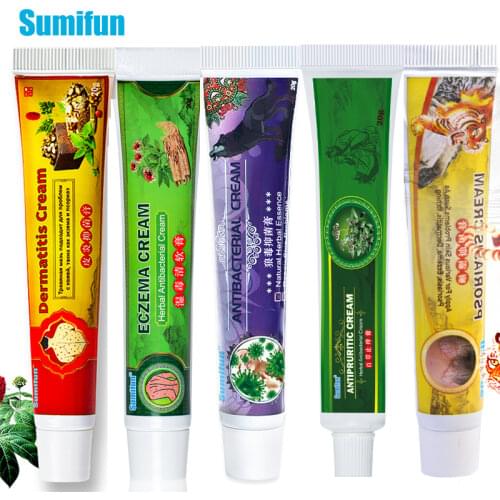 5 Type Treatment Psoriasis Cream Skin Care Antibacterial Antipruritic Dermatitis Eczema Herbal Ointment Anti-Itch Medical Plaste
