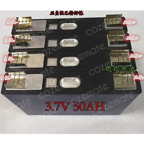 7PCS High Quality NCM 3.7V 50Ah 1000 Times Lifecycle Prismatic Cell for 24V E-Scooter Golf Cart Electric Wheelchair