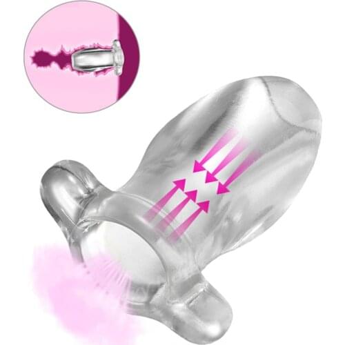 Butt Plug Hollow Anal Plug Expanding Vibrator Vagina Anus Snoop Dilator Adult Sex Toys For Women Men Prostate Massager