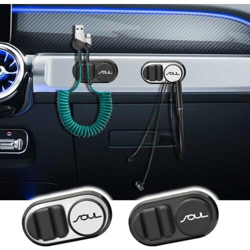 Car Data Cord Cable Wires Clips USB Wire do not occupy space Hook for Kia soul