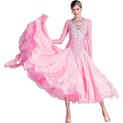 B-18420 National standard elegant dance competition dress, custom ballroom dance dress for sale
